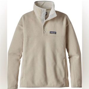 Patagonia Lightweight Better Sweater Marsupial Pullover Fleece Womens XS Cream